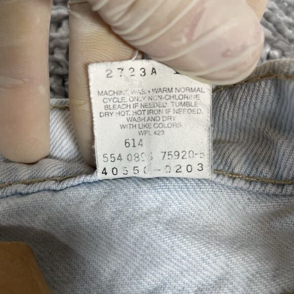 VINTAGE Levi 550 Orange Tab Jeans Size 33 x 32 Relaxed Fit Tapered Leg Blue Y2K - Picture 4 of 8